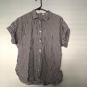 Cutest Roll Sleeve Gingham Top!